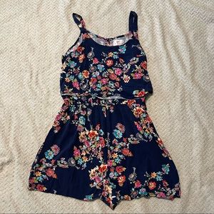 JUSTICE FLORAL ROMPER